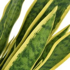 Greatstore Umělá rostlina sansevieria s květináčem 65 cm zelená