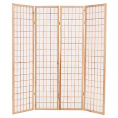 Greatstore Skládací 4dílný paraván v japonském stylu 160 x 170 cm přírodní