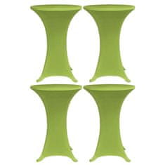 Vidaxl Strečový návlek na stůl 4 ks 80 cm zelený