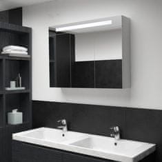 Greatstore LED koupelnová zrcadlová skříňka 88 x 13 x 62 cm