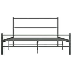 Vidaxl Rám postele šedý kovový 160 x 200 cm