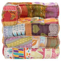 Greatstore Modulární pouf patchwork textil