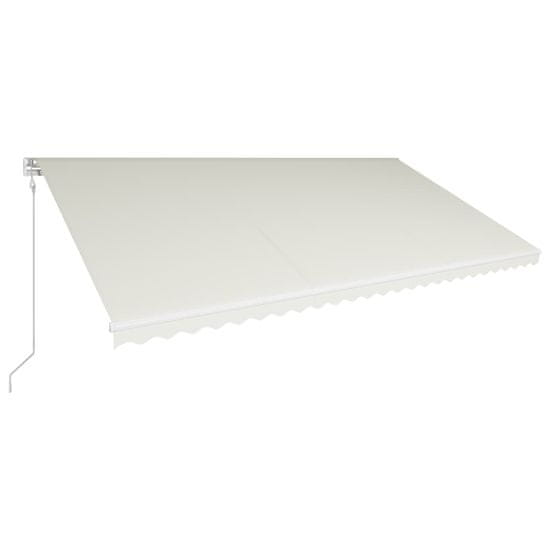 Vidaxl Automatická zatahovací markýza 600 x 300 cm krémová