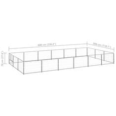 Petromila Psí kotec stříbrný 18 m² ocel