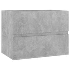 Greatstore Skříňka se zápustným umyvadlem betonově šedá dřevotříska