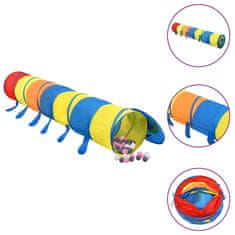 Greatstore Dětský tunel na hraní s 250 míčky vícebarevný 245 cm polyester
