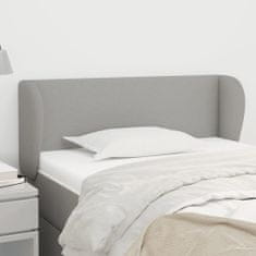 Greatstore Čelo postele typu ušák světle šedé 93x23x78/88 cm textil