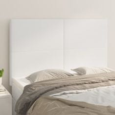 Greatstore Čela postele 4 ks bílá 72 x 5 x 78/88 cm umělá kůže