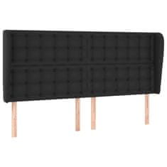 Vidaxl Čelo postele typu ušák černé 203x23x118/128 cm umělá kůže