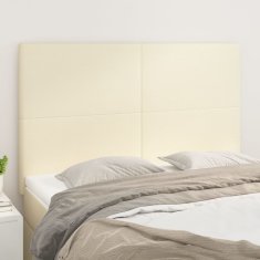 Vidaxl Čela postele 4 ks krémová 72 x 5 x 78/88 cm umělá kůže