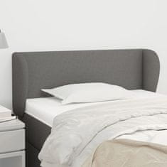 Greatstore Čelo postele typu ušák tmavě šedé 93x23x78/88 cm textil