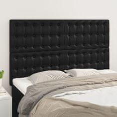 Greatstore Čela postele 4 ks černá 72 x 5 x 78/88 cm umělá kůže