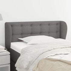 Greatstore Čelo postele typu ušák tmavě šedé 103x23x78/88 cm textil