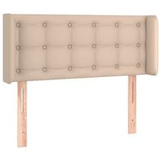 Greatstore Čelo postele s LED cappuccino 93 x 16 x 78/88 cm umělá kůže