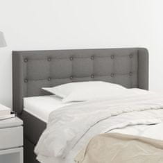 Greatstore Čelo postele typu ušák tmavě šedé 93x16x78/88 cm textil