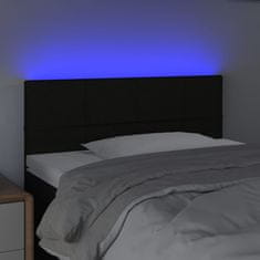 Greatstore Čelo postele s LED černé 80 x 5 x 78/88 cm textil