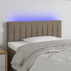 Greatstore Čelo postele s LED taupe 100x5x78/88 cm textil