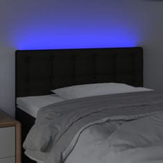 Greatstore Čelo postele s LED černé 90x5x78/88 cm textil