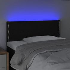 Greatstore Čelo postele s LED černé 90x5x78/88 cm textil