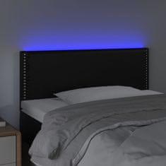 Greatstore Čelo postele s LED černé 100x5x78/88 cm umělá kůže