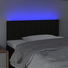 Greatstore Čelo postele s LED černé 100x5x78/88 cm textil