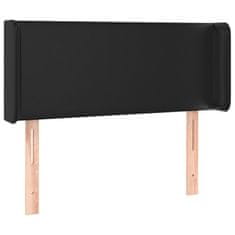 Greatstore Čelo postele s LED černé 93 x 16 x 78/88 cm umělá kůže