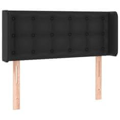 Greatstore Čelo postele s LED černé 83 x 16 x 78/88 cm umělá kůže