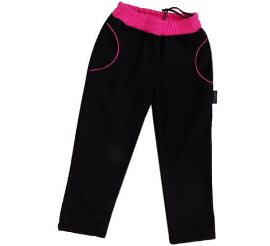 ROCKINO Dětské softshellové kalhoty vel. 92,98,104 vzor 8867/R - černorůžové