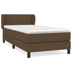 Petromila Box spring postel s matrací tmavě hnědá 90x190 cm textil