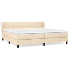 Petromila Box spring postel s matrací krémová 200x200 cm textil