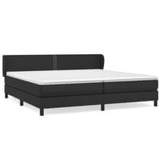 Greatstore Box spring postel s matrací černá 200x200 cm umělá kůže