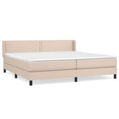 Greatstore Box spring postel s matrací cappuccino 200 x 200 cm umělá kůže