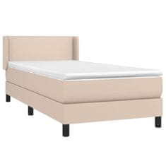 Greatstore Box spring postel s matrací cappuccino 90x200 cm umělá kůže