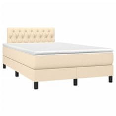 Petromila Box spring postel s matrací krémová 120x200 cm textil