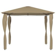 Greatstore Altán s bočními stěnami 3 x 3 x 2,6 m taupe 160 g/m2