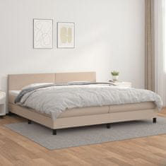 Greatstore Box spring postel s matrací cappuccino 200 x 200 cm umělá kůže