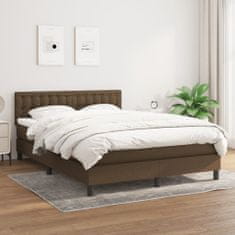 Petromila Box spring postel s matrací tmavě hnědá 140x190 cm textil