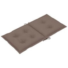 Greatstore Podušky na zahradní židle 4 ks taupe 100 x 50 x 7 cm