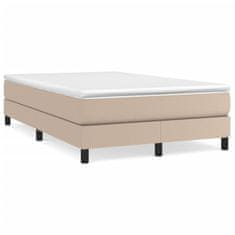 Vidaxl Box spring postel s matrací cappuccino 120x200 cm umělá kůže