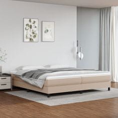 Greatstore Box spring postel s matrací cappuccino 200 x 200 cm umělá kůže