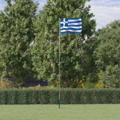 Greatstore Vlajka Řecka a stožár 5,55 m hliník