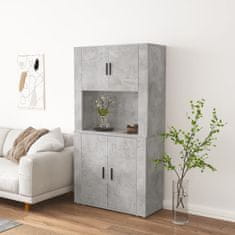 Greatstore Skříň highboard betonově šedá kompozitní dřevo