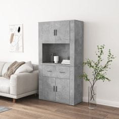 Greatstore Skříň highboard betonově šedá kompozitní dřevo