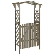 Greatstore Pergola s brankou 116 x 40 x 204 cm šedá masivní jedle