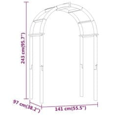 Greatstore Zahradní oblouk 141x97x243 cm impregnované masivní borové dřevo