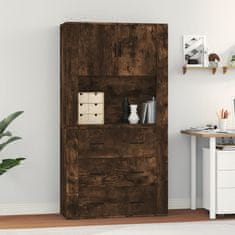 Greatstore Skříň highboard kouřový dub kompozitní dřevo