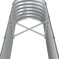 Vidaxl Vyvýšený záhon práškově lakovaná ocel 332x40x36 cm šedý