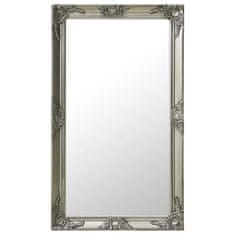 Greatstore Nástěnné zrcadlo barokní styl 60 x 100 cm stříbrné