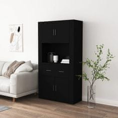 Greatstore Skříň highboard černá kompozitní dřevo