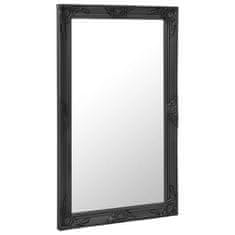 Greatstore Nástěnné zrcadlo barokní styl 60 x 100 cm černé